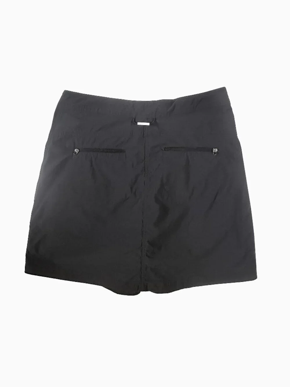 LL Bean Black Vista Trek Skort 8 Nylon Spandex Hiking Golf Tennis Pockets Sporty
